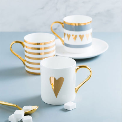 Ceramic Painted Gold Mug