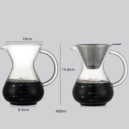 400ml glass hand coffee maker