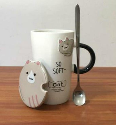 Handmade Cute Cat Ceramic Cups