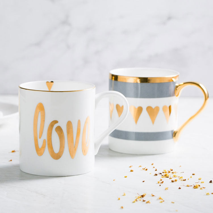 Ceramic Painted Gold Mug