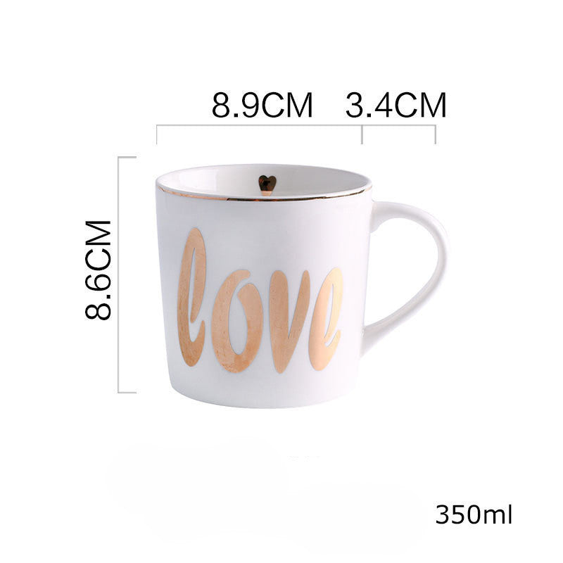 Ceramic Painted Gold Mug