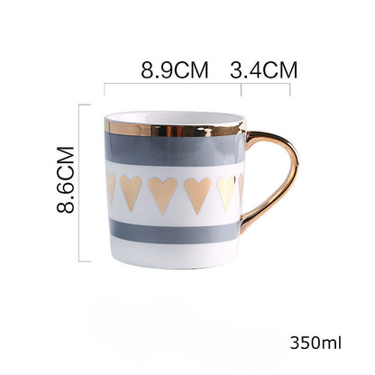 Ceramic Painted Gold Mug